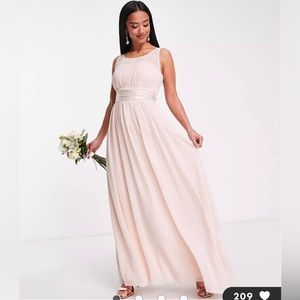 Petite Blush Pink Chiffon Dress